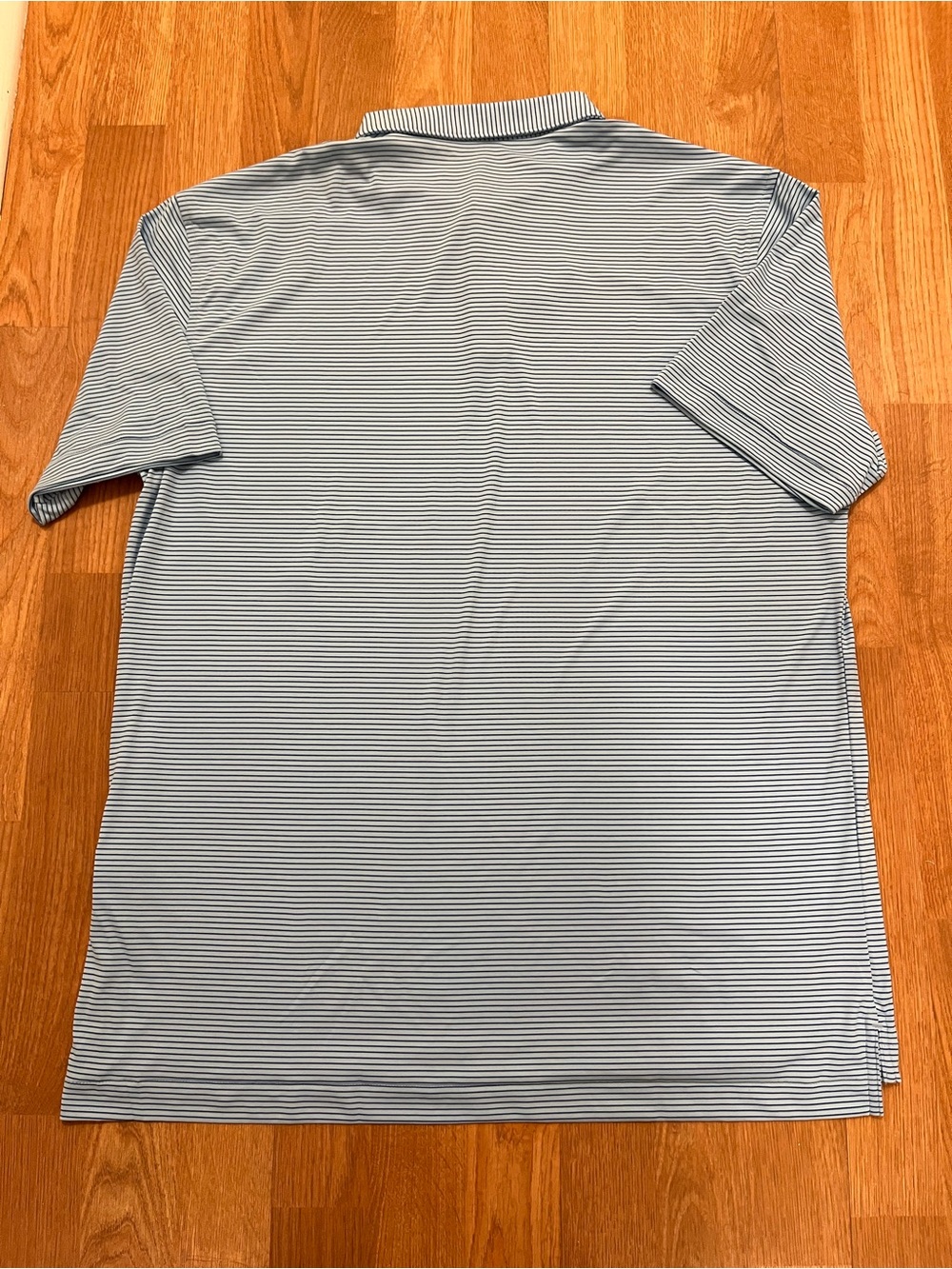Peter Millar Featherweight UPF 50 Polo Shirt Men’s L Blue Stripe NWT - Picture 5 of 5